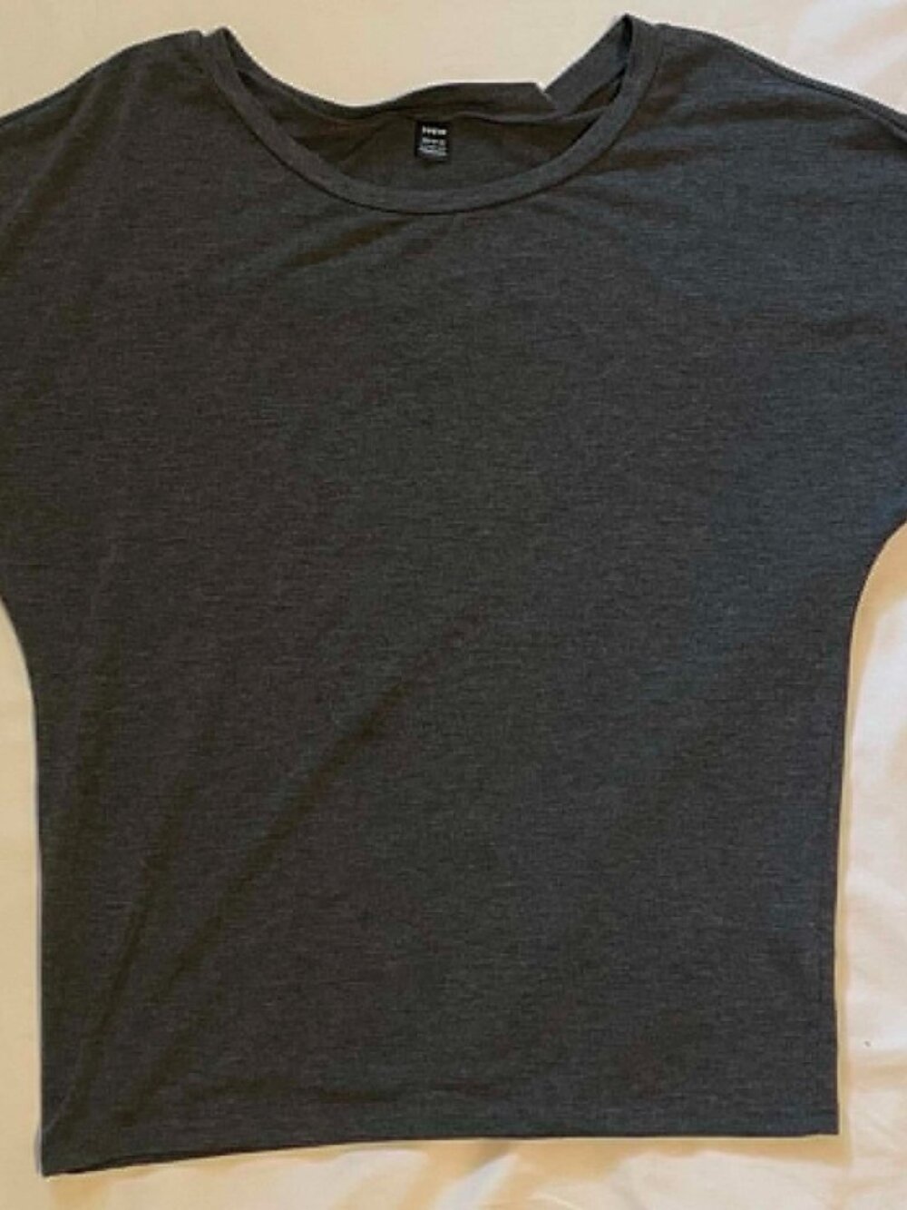 SHEIN Women’s Dark Gray Short Sleeve Shirt, Size L
